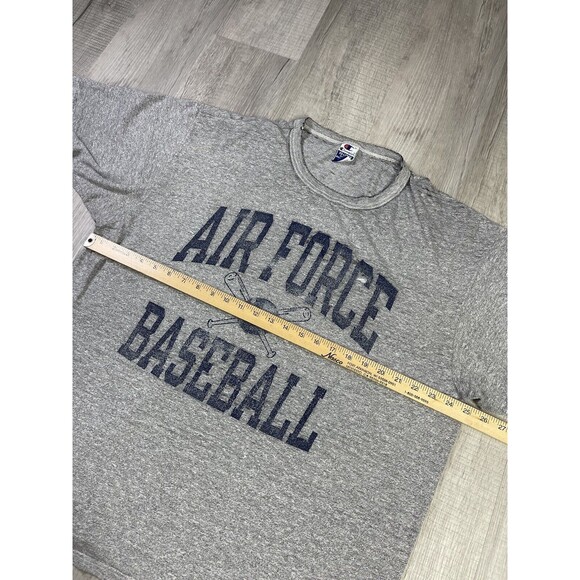Champion Mens 2XL Air Force Falcons Baseball Shirt Graphic Gray Short Sleeve U - Picture 7 of 9